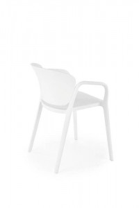 SCAUN TERASA K491, ALB, DIN POLIPROPILENA , STIL MODERN, SUPRAPOZABIL - Img 6