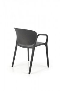 SCAUN TERASA K491, NEGRU, DIN POLIPROPILENA , STIL MODERN, SUPRAPOZABIL - Img 8