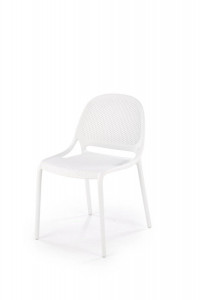 SCAUN TERASA, K532, ALB, DIN POLIPROPILENA, STIL MODERN, SUPRAPOZABIL