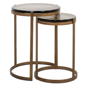 SET 2 MASUTE DE CAFEA CLEO, 213425, CONFECTIONATE DIN METAL SI STICLA SECURIZATA, GOLD, STIL MODERN