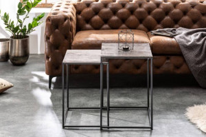 SET 2 MASUTE DE CAFEA, ELEMENTS NEGRU/ARGINTIU, DIN METAL, DESIGN INDUSTRIAL - Img 2