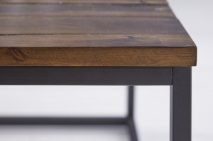 SET 2 MESE, DIN LEMN MASIV, ELEMENTS, STIL VINTAGE - Img 3