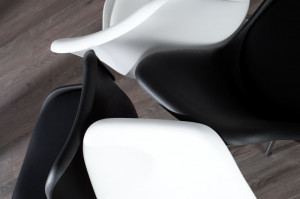 SET 2 SCAUNE, ALBE, SCANDINAVIA RETRO, DESIGN SCANDINAV - Img 7