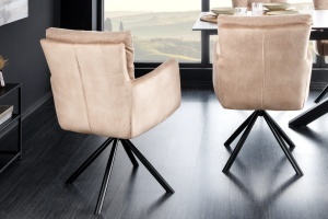 SET 2 SCAUNE, BIG GEORGE, ROTATIVE, MATERIAL TEXTIL, MICROFIBRA, CADRUL METAL, ARTIM GROUP SELECTION - Img 9
