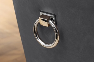 SET 2 SCAUNE, CASTLE CU MANER, DIN PIELE ECO DE CULOARE NEAGRA SI LEMN, ARTIM GROUP SELECTION - Img 5
