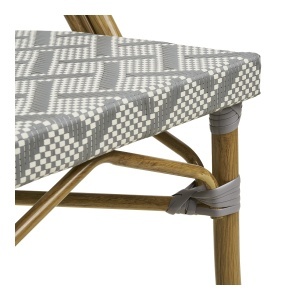 SET 2 SCAUNE DE TERASA LAURIA, REALIZAT DIN ALUMINIU SI TEXTIL, CULOARE BAMBUS, HOUSE NORDIC - Img 6