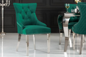 SET 2 SCAUNE, DESIGN CLASIC, CASTLE DE LUXE, VERDE SMARALD, ARTIM GROUP SELECTION - Img 5