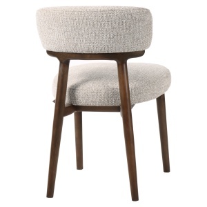 SET 2 SCAUNE DINING, BASKER, REALIZAT DIN LEMN SI TEXTIL IGNIFUG, CULOARE MARO/BEJ, DESIGN DEOSEBIT, RICHMOND INTERIORS - Img 4