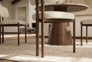 SET 2 SCAUNE DINING BELLANO, REALIZAT DIN MATERIAL TEXTIL SI METAL, CULOARE BEJ/MARO, INVICTA INTERIOR - Img 10