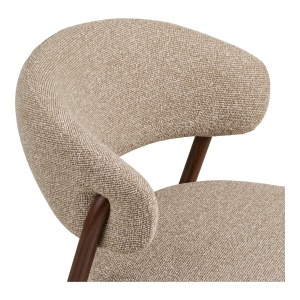 SET 2 SCAUNE DINING CAVI, REALIZAT DIN METAL, FURNIR SI TEXTIL, CULOARE NATUR/MARO, HOUSE NORDIC - Img 7