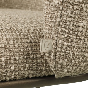 SET 2 SCAUNE DINING, ELVI, REALIZAT DIN METAL SI TEXTIL IGNIFUG, CULOARE CAPPUCCINO, DESIGN DEOSEBIT, RICHMOND INTERIORS - Img 5