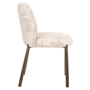 SET 2 SCAUNE DINING LANA, REALIZAT DIN METAL, LEMN DE FAG SI TEXTIL, CULOARE BEJ, DESIGN DEOSEBIT, RICHMOND INTERIORS - Img 4