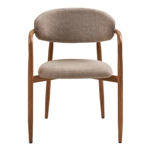 SET 2 SCAUNE DINING LEVANTO, DIN METAL SI TEXTIL, CULOARE NATUR/NISIPIU, HOUSE NORDIC - Img 2