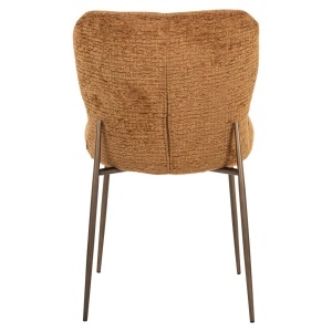SET 2 SCAUNE DINING ODARBY, REALIZAT DIN METAL SI TEXTIL, CULOARE CONIAC, DESIGN DEOSEBIT, RICHMOND INTERIORS - Img 4