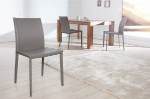 SET 2 SCAUNE GRI MILANO 37153 - DESIGN MODERN - Img 2