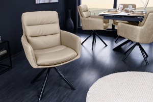SET 2 SCAUNE ROTATIVE, BIG GEORGE, PIELE ECO, MICROFIBRA SI METAL, ARTIM GROUP SELECTION