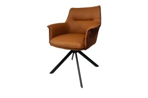 SET 2 SCAUNE ROTATIVE, LE GRAND, MARO/CONIAC, PIELE ECO SI MATERIAL TEXTIL, ARTIM GROUP SELECTION - Img 3