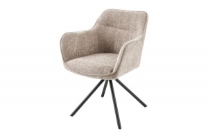 SET 2 SCAUNE ROTATIVE, VERONA, BEJ, METAL SI STOFA, DESIGN MODERN, ARTIM GROUP SELECTION - Img 2