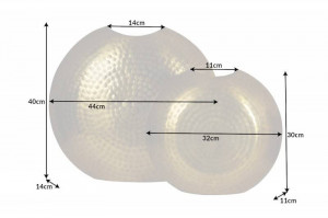 SET 2 VASE DECORATIVE, ORIENTAL 40CM, METAL AURIU, COD 41543, DESIGN MODERN - Img 5