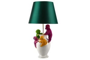 SET 2 VEIOZE, MONKEY 55CM, REALIZAT DIN POLIRASINA SI BUMBAC, CULOARE VERDE/ALB, ARTIM GROUP SELECTION - Img 4