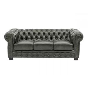 SET 3 BUCATI, CANAPELE DE LUX CHESTERFIELD, DIN PIELE NATURALA, CULOARE VERDE, ARTIM SELECTION - Img 5