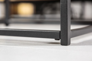 SET 3 MASUTE DE CAFEA, LOFT, DIN METAL SI MDF, CULOAREA STEJARULUI - Img 6