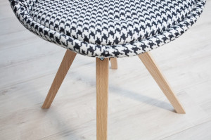 SET 4 SCAUNE ALB/NEGRU SCANDINAVIA 36506 - DESIGN SCANDINAV - Img 6