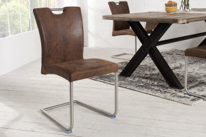 SET 4 SCAUNE DINING SAU BIROU CAFENII BUFFALO 36124 - DESIGN RETRO VINTAGE - Img 1