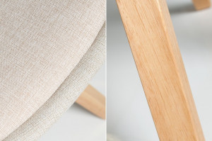 SET 4 SCAUNE NATURALE/BEJ SCANDINAVIA 38126 - DESIGN SCANDINAV - Img 5