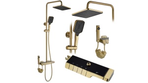SET DE DUS REA ROB CU TERMOSTAT, AURIU PERIAT, DIN ALAMA, CALITATE SUPERIOARA - Img 1