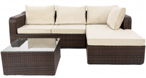 SET DE GRADINA RATTAN SOFA + MASUTA - Img 1