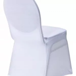 Set de scaun de evenimente, tapițate cu textură Venice neagră și husă albă - Img 3