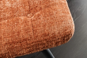SET FOTOLIU SI TABURET SCANDINAVIA, DIN METAL SI TEXTIL CHENILLE, CULOARE CARAMIZIU, INVICTA INTERIOR - Img 7