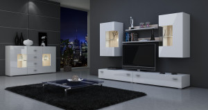 SET LIVING BERLIN DESIGN MODERN HIGH GLOSS - Img 3