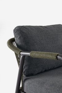 SET LOUNGE DE GRADINA/TERASA MIRAVET ANTRACIT/VERDE, CONFECTIONAT DIN ALUMINIU, POLIPROPILENA SI TEXTIL, STIL MODERN - Img 2