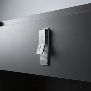 Set mobilier de baie cu lavoar, Toledo 80cm Gri, JUST IN - Img 4