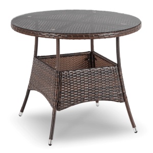 SET MOBILIER GRADINA, ARTIM MEBLE, MASA SI 4 SCAUNE, REALIZATA DIN POLIRATAN, CULOARE MARO/BEJ, STIL MODERN - Img 5