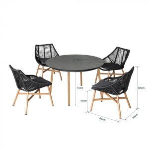 SET TERASA, MASA SI 4 SCAUNE, ALUMINIU SI POLIRATAN, ARTIM GROUP COLLECTION - Img 2