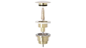 SIFON LAVOAR REA UNIVERSAL, CU DOP TIP CLICK CLACK, AURIU LUCIOS, DIN ALAMA, CALITATE SUPERIOARA - Img 3