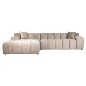 SOFA CUBE CU 3 LOCURI SI CANAPEA STANGA QUART KAKI, S5136, CONFECTIONATA DIN LEMN DE FAG, SPUMA, 100% POLIESTER, RICHMOND INTERIOR - Img 2