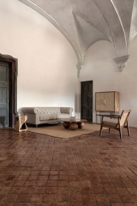 SOFA ELEGANTA BLAMONT 215CM, DIN LEMN DE BRAD SI TEXTIL- IN, DESIGN COLONIAL, VICAL HOME - Img 7