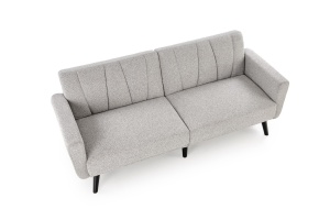 SOFA EXTENSIBILA LARIX GRI/NEGRU, CU TAPITERIE DIN TEXTIL SI LEMN MASIV, STIL MODERN - Img 3