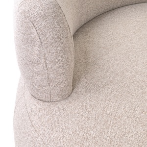 SOFA LIVING ROTUNDA SORROBON DIN METAL, LEMN SI TEXTIL, DE CULOARE MARO, DESIGN MODERN - Img 9