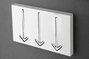 STOC 4 BUC!!! CURIER DE PERETE DEOSEBIT, ARROW 3, 30CM, DIN METAL - Img 6