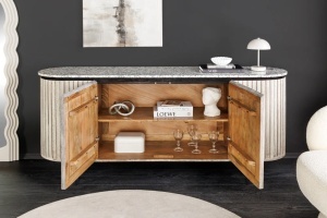 STOC !!! COMODA/BUFET LIVING 170CM, ALDON, DIN LEMN MASIV DE MANGO SI MARMURA, ARTIM GROUP SELECTION - Img 5