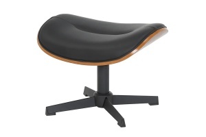 SUPORT PICIOARE ELEGANT DE RELAXARE ROTATIV, VOGUE, DIN METAL, FURNIR SI PIELE ECO, CULOARE MARO/NEGRU, INVICTA INTERIOR - Img 4
