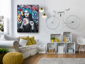 TABLOU DECORATIV GIOCONDA 253987, PICTURA ACRILICA PE PANZA, STIL MODERN, SCHULLER - Img 2