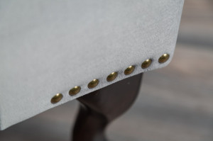 TABURET/BANCUTA GRI ARGINTIU CHESTERFIELD STIL ENGLEZESC - Img 5