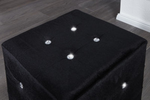 TABURET ELEGANT CU STRASSURI BOUTIQUE 11042 DESIGN MODERN - Img 3