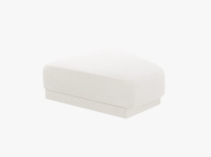TABURET MILEY, ALB, CU TAPITERIE DIN TEXTIL BOUCLE BALOO, MICADONI